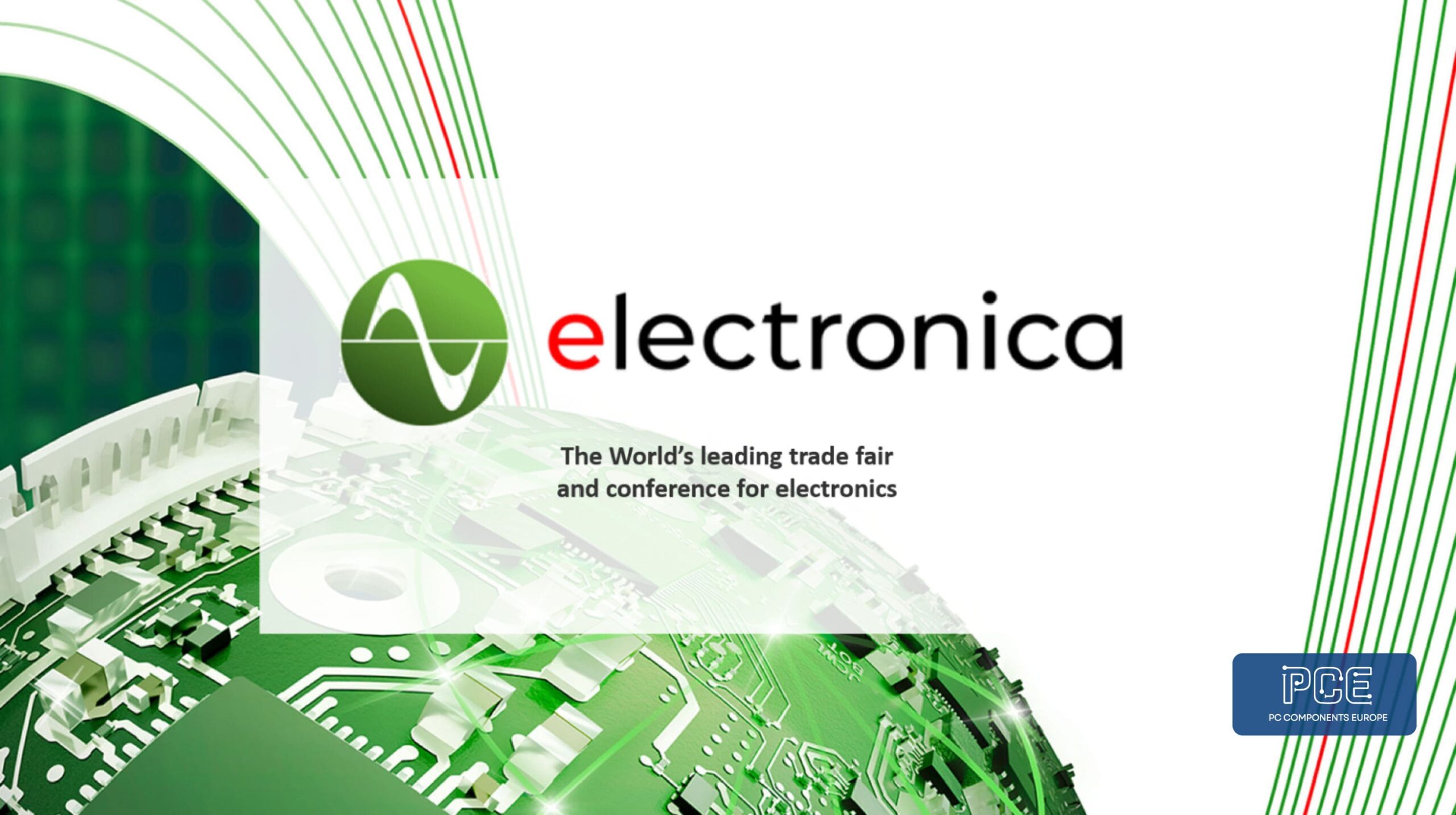 electronica 2024 fiera internazionale dedicata all' elettronica Sfondo verde